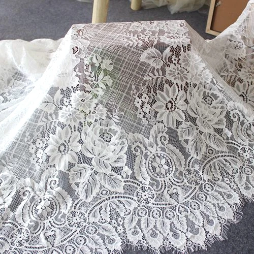 

Большой цветочные кружева ткань женское платье шнурки бело-1 шт. = 150x300cm