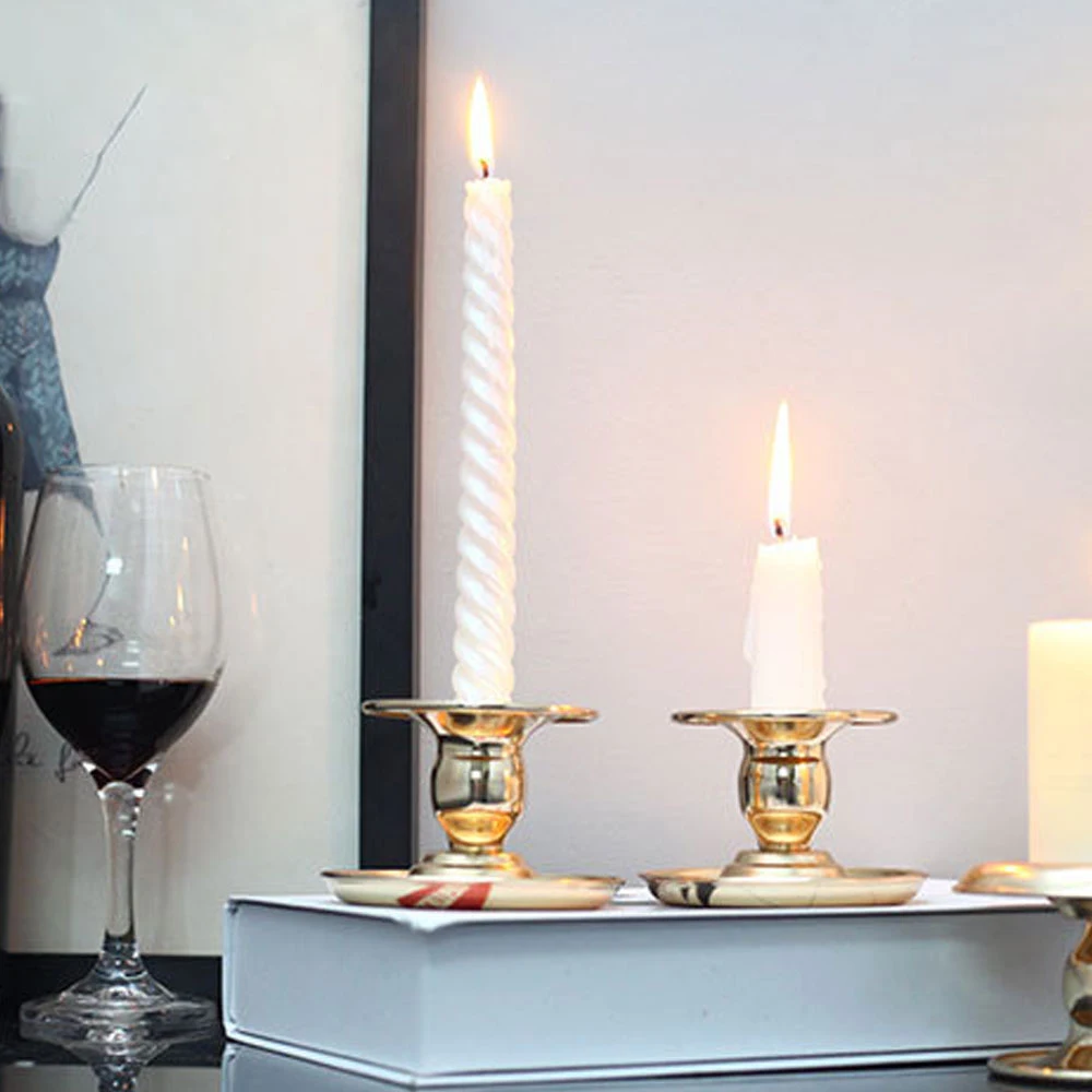 Металлический подсвечник с золотым покрытием простой и креативный подходящий