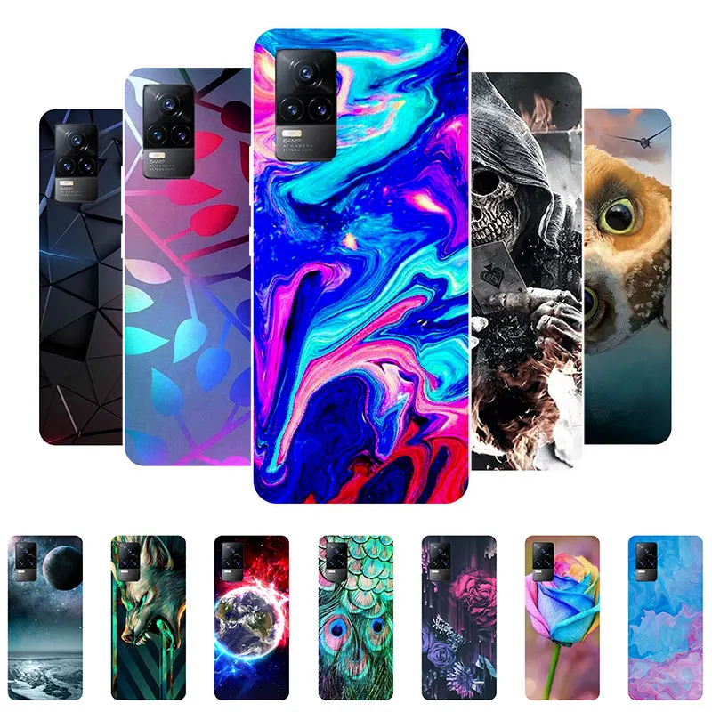 

For Vivo V21e 4G Case Shockproof Soft Silicon TPU Back Cover For Vivo V21e Phone Cases Vivo V2061 V 21e 6.44" Coque Cute Cartoon