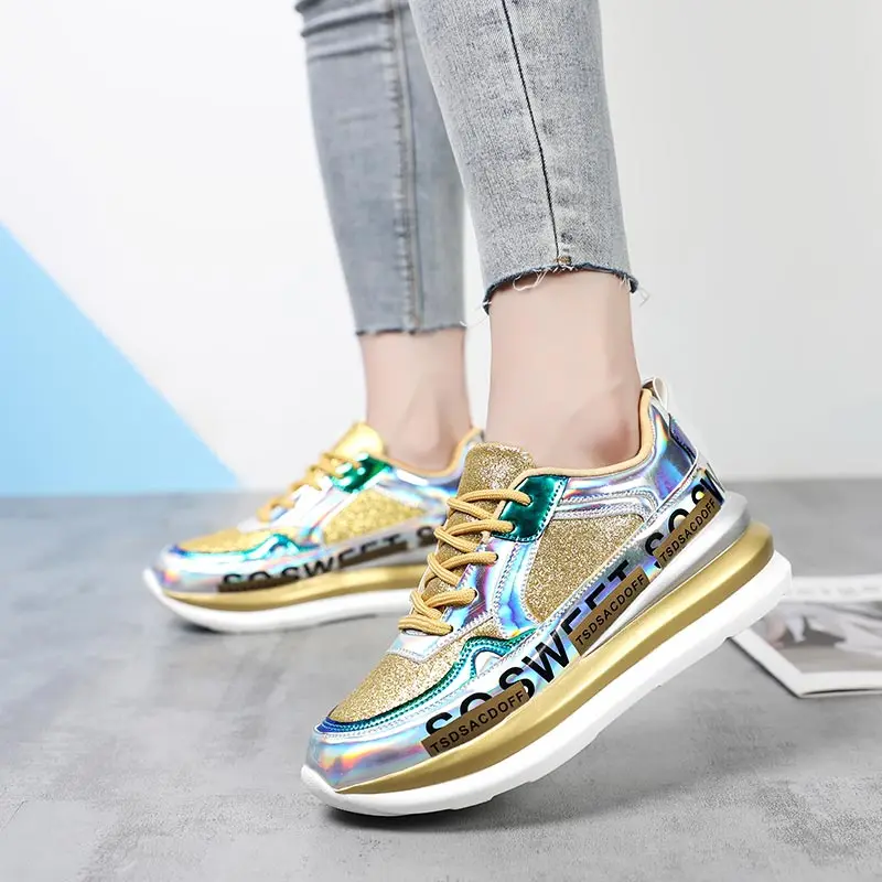 

Platform Sports Shoes 36-47 White Woman Sneakers Lady Women's Sport Shoes Sneakersy Running Shoes Tennis