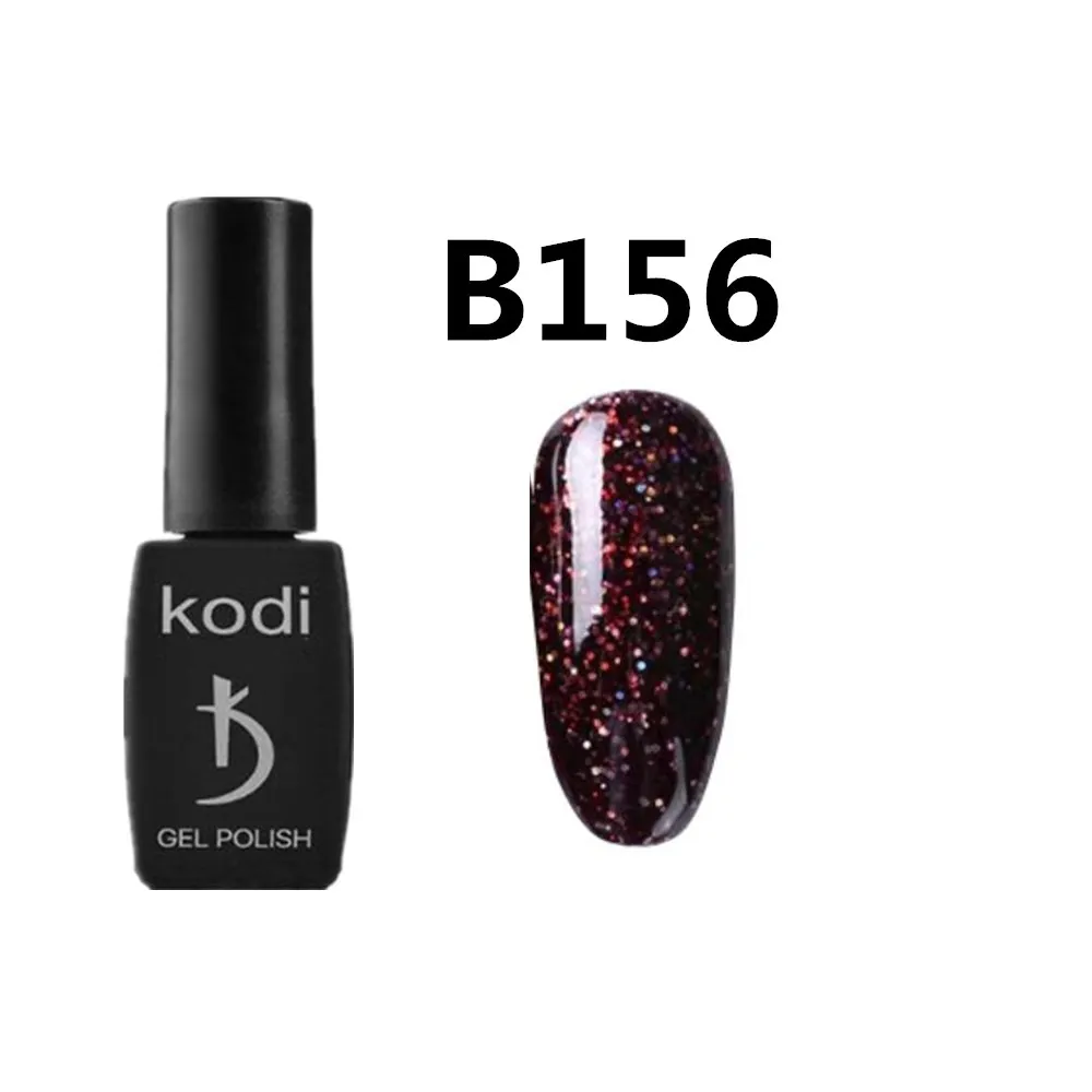 B156 KODI гель 12 мл гель для ногтей с блестками лак Профессиональный голографический красный УФ светодиодный гель для ногтей замачиваемый стойкий лак для ногтей - Цвет: B156