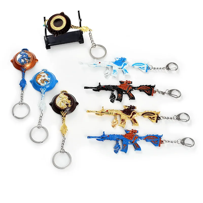 Металлическая Автомобильная цепочка для ключей кольцо держатель PUBG брелок