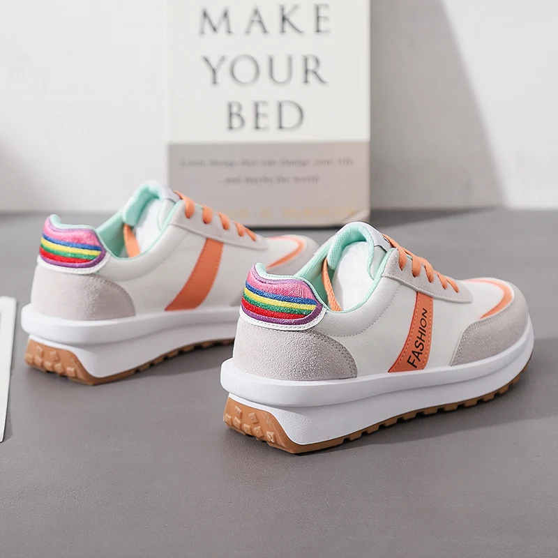 Женские разноцветные крутые кроссовки Женская Вулканизированная Обувь На
