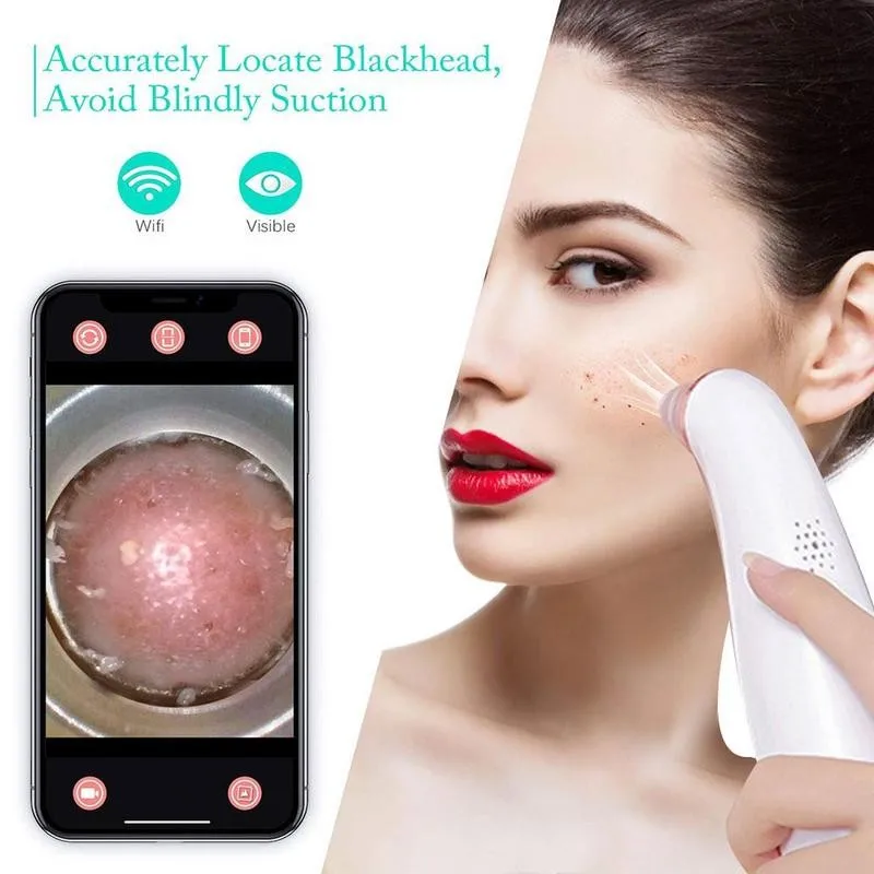 

Visible Blackhead Remover Vacuum Suction Pore Cleaner Built-in MP Camera Acne Multi-functional Removal Cleaning Tool New Hot