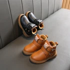 Осень 2021, новые детские ботинки, короткие ботинки для девочек, Ботинки Martin, детская обувь с мягкой подошвой, кожаная Водонепроницаемая модная теплая шикарная обувь