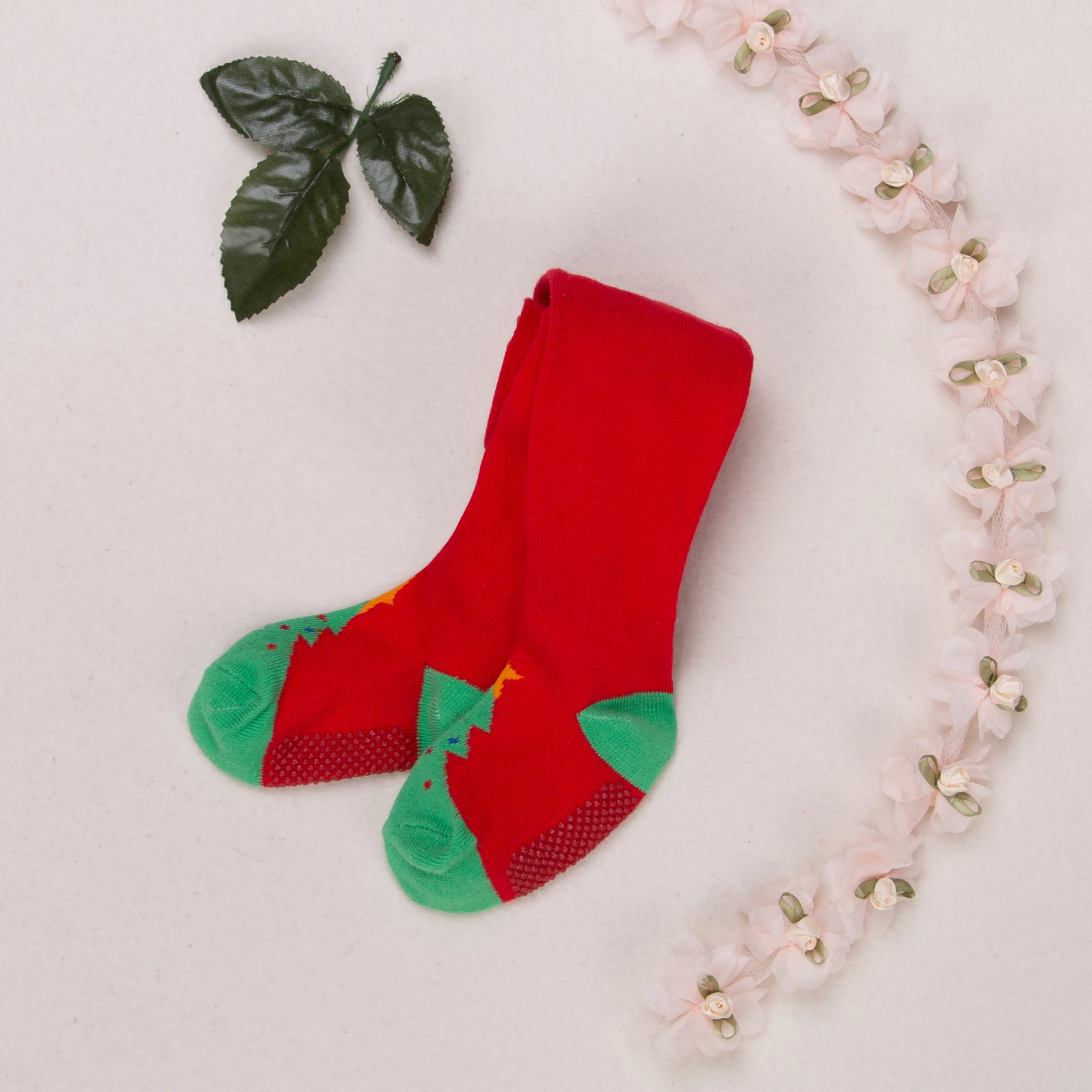 

Christmas Baby Girls Polka Dots Pink Cotton Tights Leg Warmers Knee pads Crawling Infantil Child 0-2 yrs Tight pants