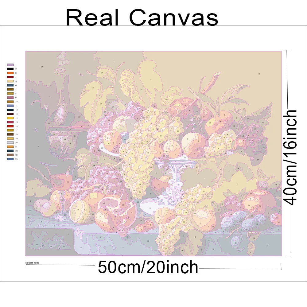 Набор для рисования по номерам на холсте фрукты масляные краски цветы картина AZQSD