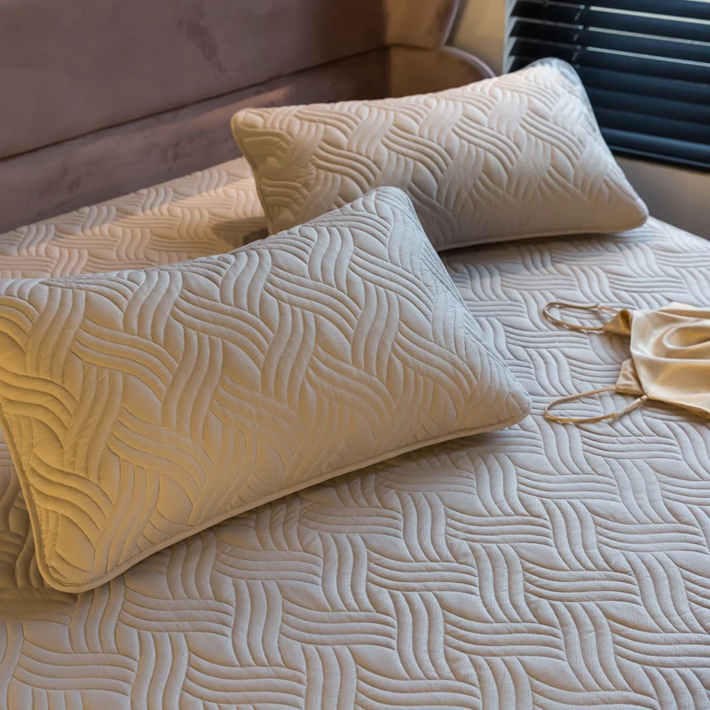 Чехол для матраса Pure Cotton Thicken Quilted King Queen 160*200 с антибактериальным верхом и воздухопроницаемым материалом.