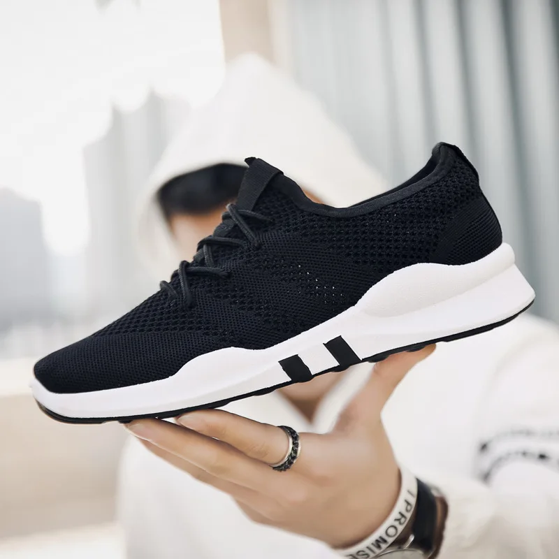 

Hot New 2021 Men Women Flying Woven Sports Shoes Lightweight Breathable Wild Casual Casual Shoes Flat Sneakers Student Sneakers