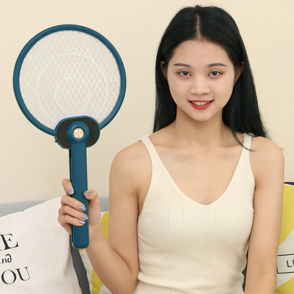 

Foldable LED Household Electric Mosquito Swatter 3000V Insect Zapper Racket Rechargeable Mosquito Swatter Kill Fly Bug Zapper