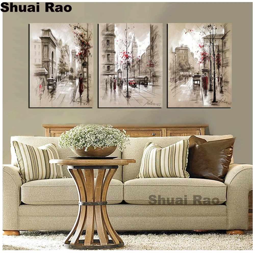 5d сделай сам алмазная живопись уличный Париж картины для влюбленных мозаика 3 шт.