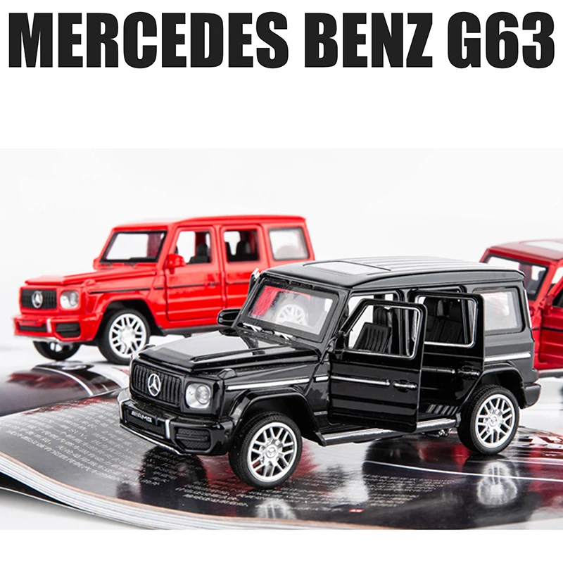 1:32 Mercedes-Benz G63 модель автомобиля из сплава с вытягивающимся задним сиденьем и музыкальной моделью игрушки для детей Подарки для детей