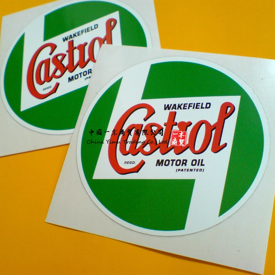 

Classic Vintage Retro Sticker Suitable For Castrol Sticker Wakefield Car Motorcycle Garage Stickers Decals