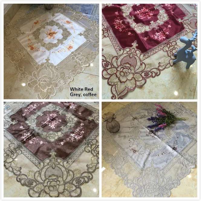 Европейский роскошный 4 цветный бархатный кружевной ткани прошитая вышитая