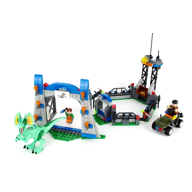 

New Jurassic World Dinosaur Tyrannosaurus Rex T. Rex Transport Triceratop Building Block Bricks Toys Christmas Gift Block
