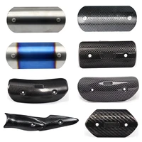universal motorcycle exhaust muffler pipe cover guard middle mid link pipeanti scalding carbon fiber protector project cover