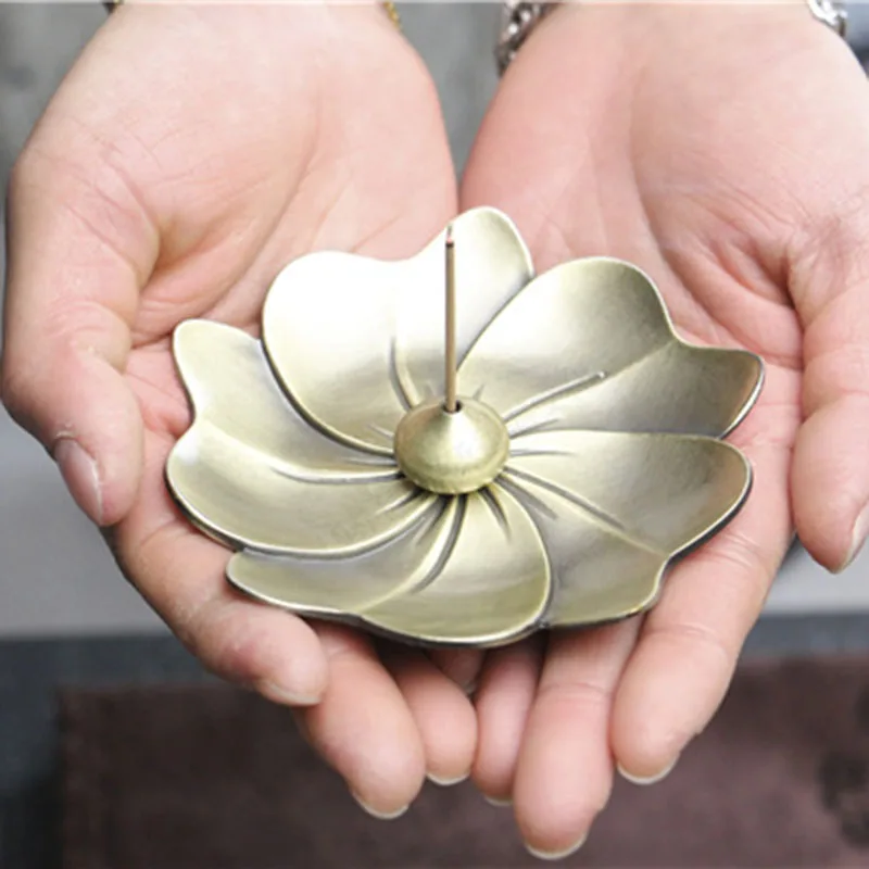 Античный держатель для благовоний медный палочки горелка Лотос