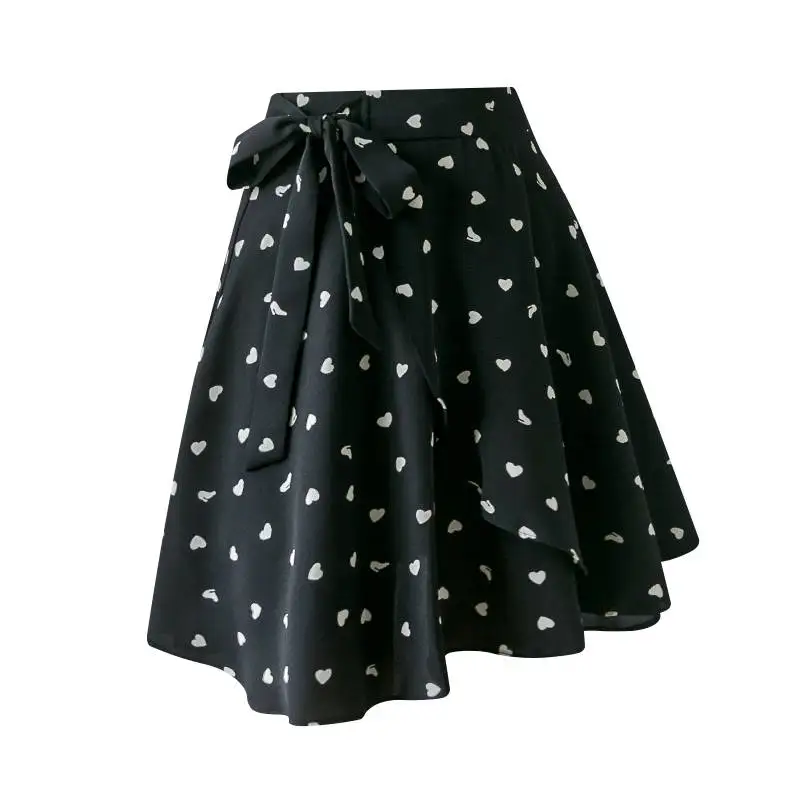 

High Waist Chiffon Skirts Womens 2020 Korean Micro Mini Skirt for Office Plus Size Black White Chiffon Skirts Summer