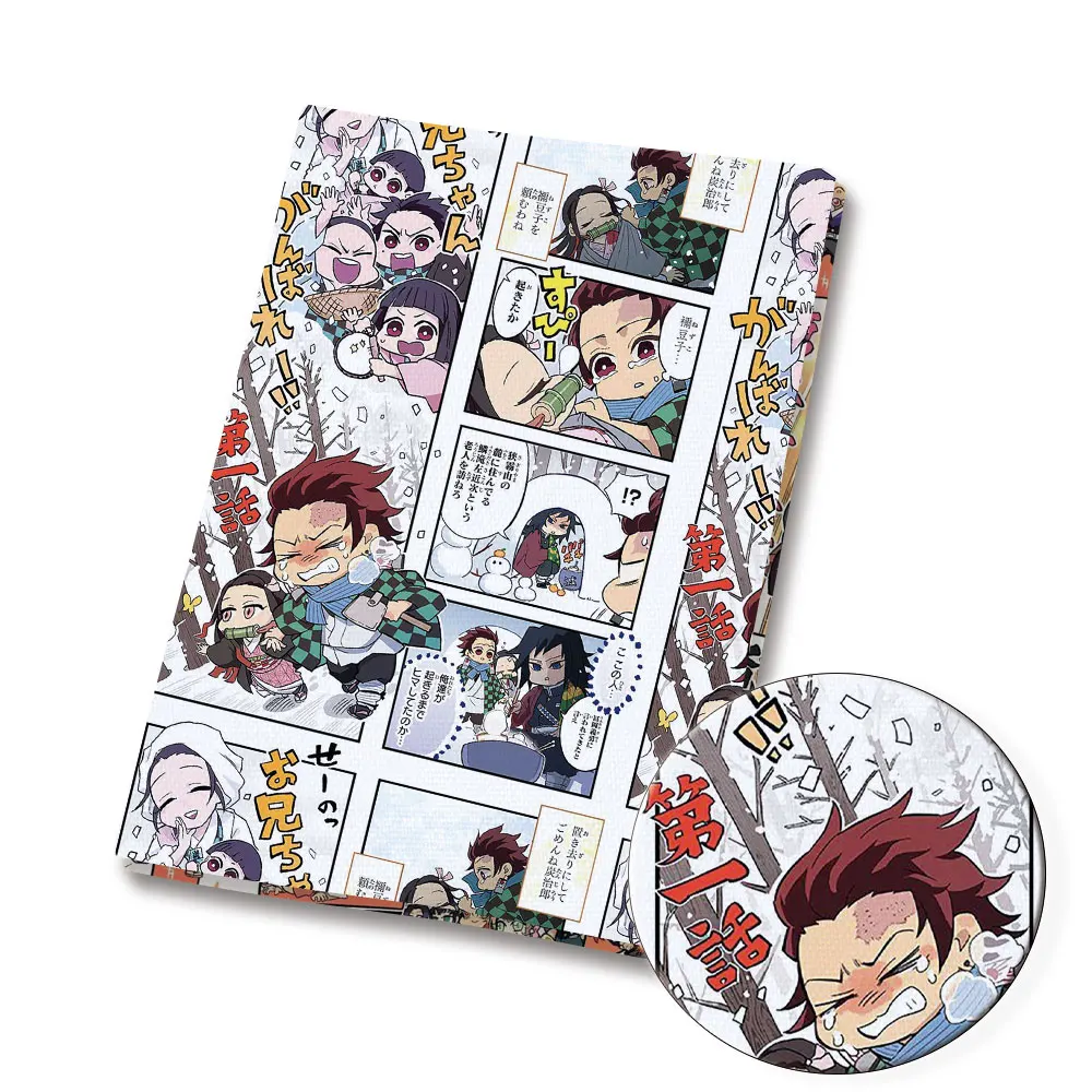 

Demon Slayer fabric Cartoon Hot DIY 140x50CM Polyester cotton Fabrichandmade sewing patchwork printed fabric fabric anime fabric