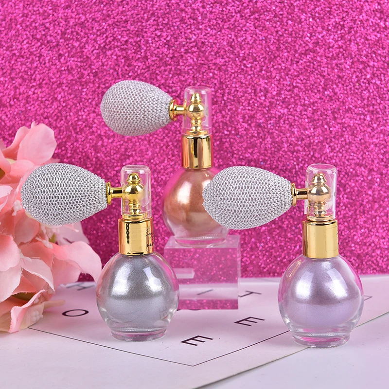 Мини распылитель для макияжа 4 цвета блестящий флакон хайлайтер порошок