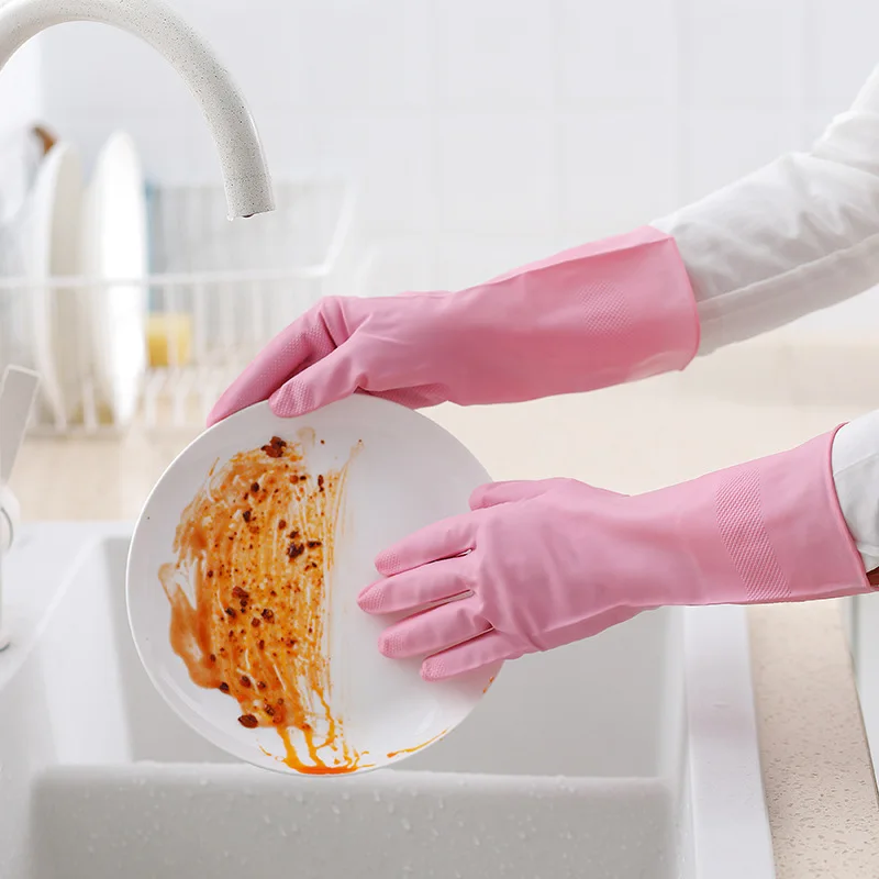 Догна перчатки для мытья посуды кисть чаша из прочного пластика на резиновой