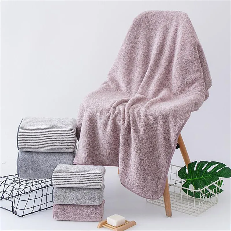 

Bamboo Charcoal Terry Bath Towel Set Bamboo Carbon Fiber Bathroom Towel Microfiber Hair Towel Face Hand Bath Towel Set for Adult