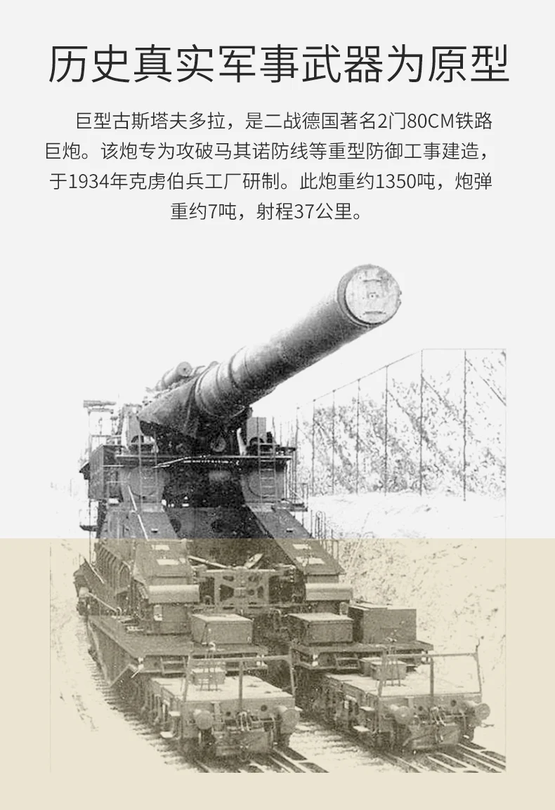 3846pcs Military Heavy Gustav/Dora 80cm Cannon E Railway GUN army Building Blocks Tank Soldier Bricks Toys