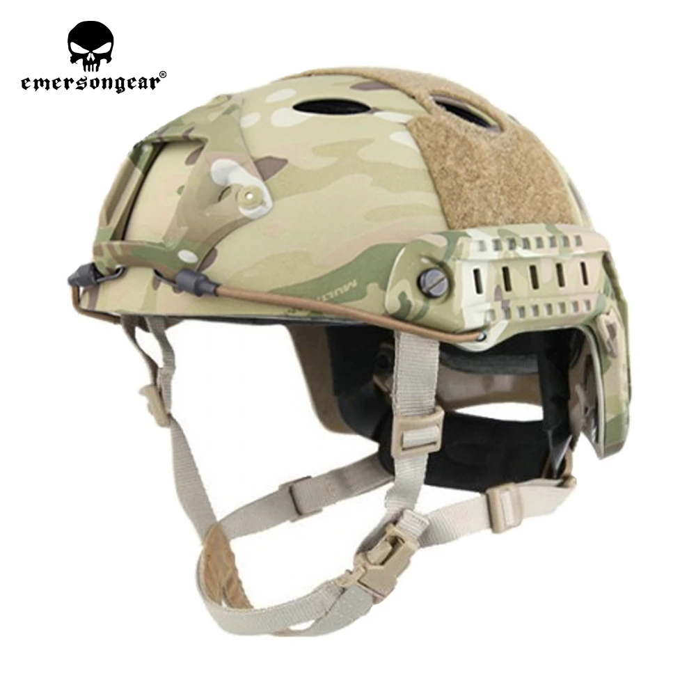 Emersongear Tactical PJ Type Fast Helmet Combat Hunting Pararescue Jump Headwear Protective Gear ABS Airsoft Hiking Cycling