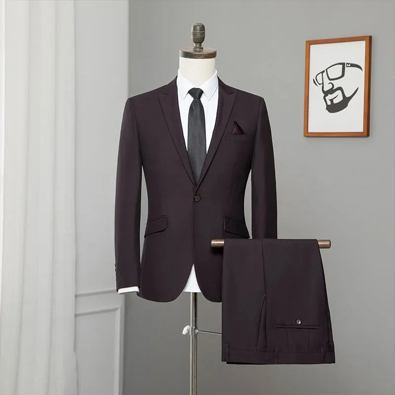 

2021 брендовый мужской костюм новейший дизайн пальто Брюки зауженные мужские костюмы для свадьбы смокинг для жениха Мужские деловые костюмы