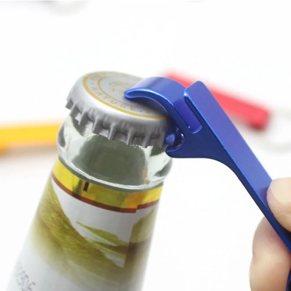 

Mini Bottle Opener Keychain Can Bottle Soda Beer Cap Opening Tool Creative Aluminum Alloy Churchkey with Keychain