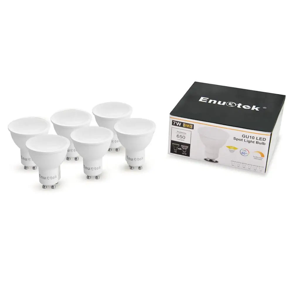 Светодиодный точечный светильник s 7 Вт с регулируемой яркостью GU10 светодиодный