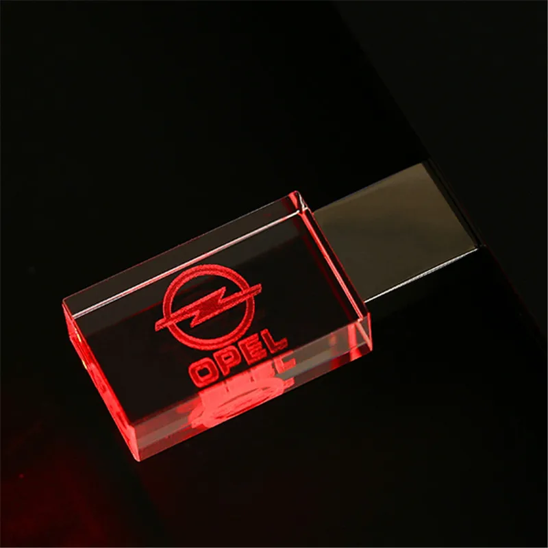 JASTER OPEL crystal+ металлический USB флеш-накопитель 4 ГБ 8 ГБ 16 ГБ 32 ГБ 64 ГБ 128 Гб Внешняя карта памяти u диск - Цвет: red