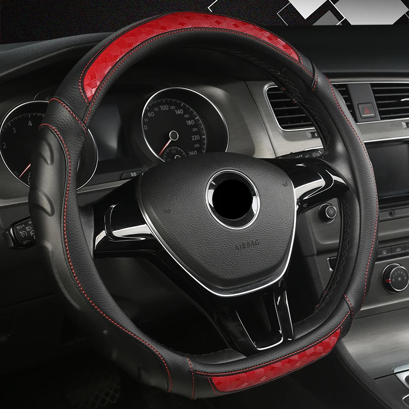 Новый D образный чехол на руль для VW Golf 7 Polo 2014-2019 Scirocco Jetta 6 2017-2019 Santana 2016-2018 авто
