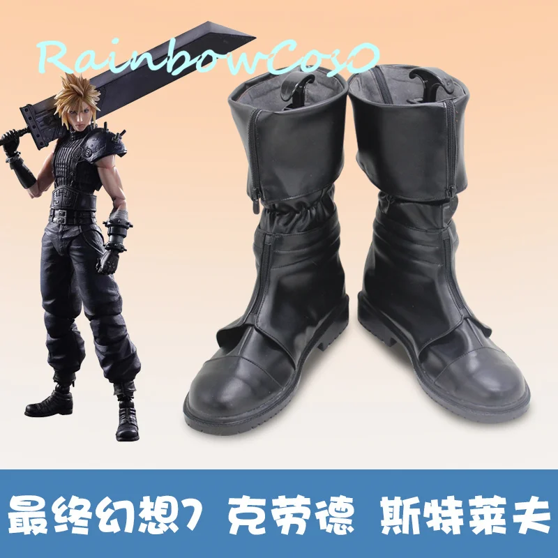 

Final Fantasy VII Final Fantasy7 Cloud Strife Cosplay Shoes Boots Free Ship RainbowCos0 Christmas Game Anime Halloween W1732