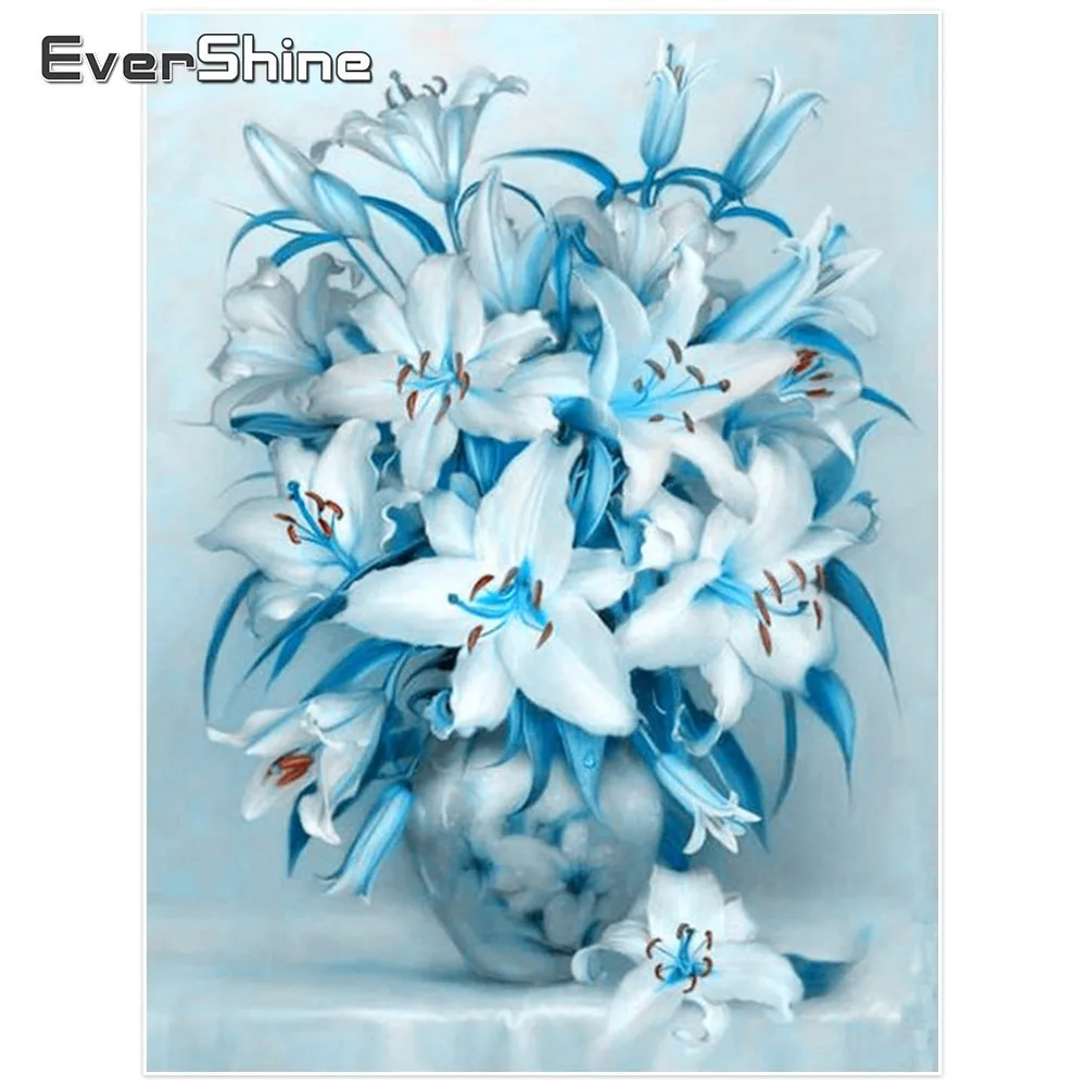 EverShine DIY Алмаз вышивка цветы фотографии Стразы 5D алмаз живопись полный круглый