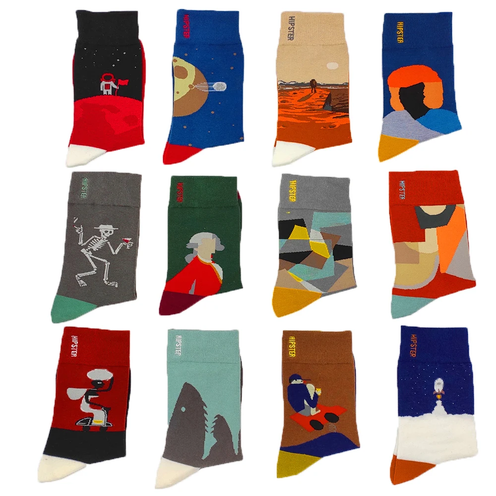 Сезон лето осень Европейский стиль ретро цветы и птицы искусство Harajuku мужские