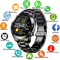 lige smart watch men touch screen watch heart rate blood pressure monitoring information reminder bluetooth call man smartwatch