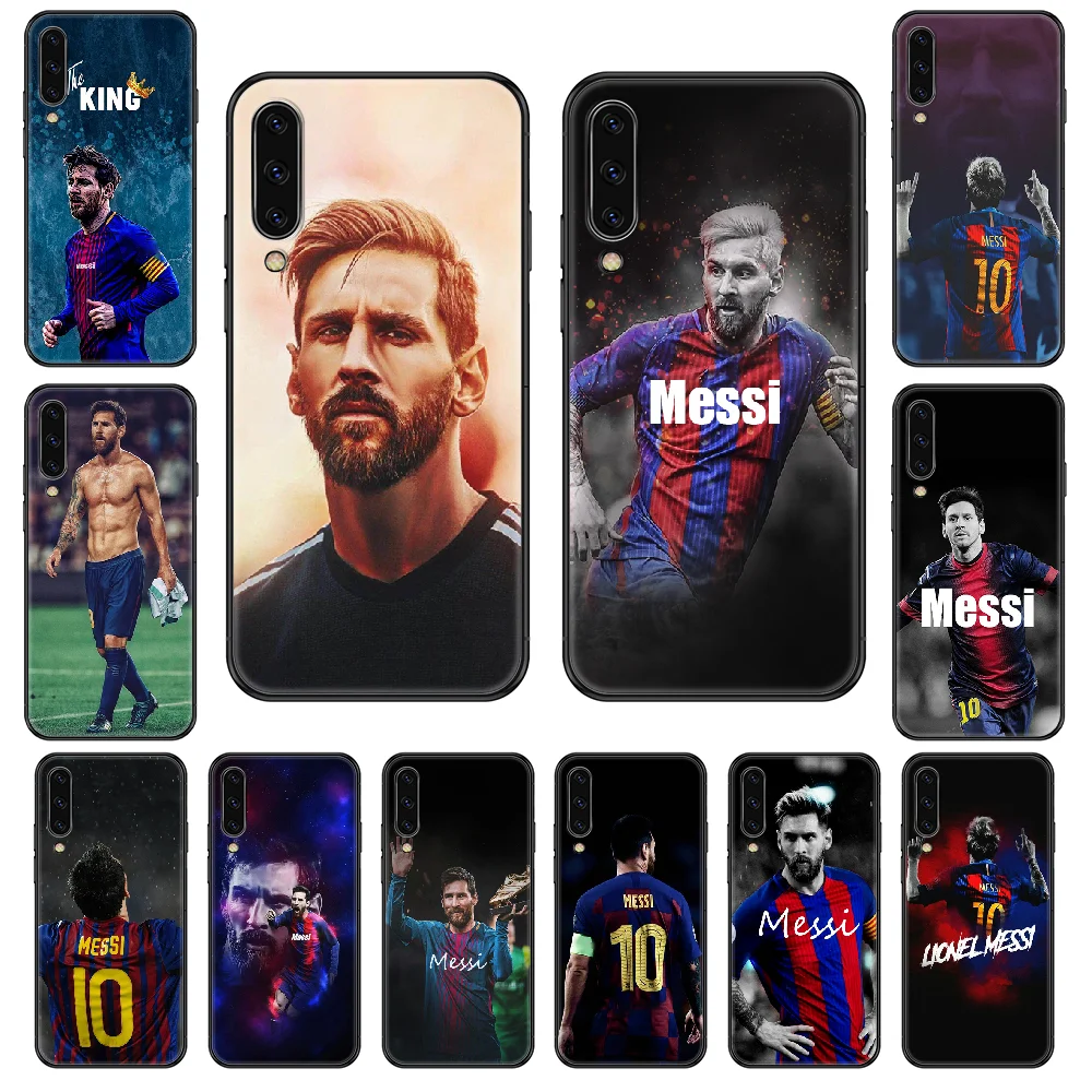 Чехол для телефона Football Lionel Messi Samsung Galaxy A 3 5 8 9 10 20 30 40 50 70 E S Plus 2016 2017 2018 2019 черный