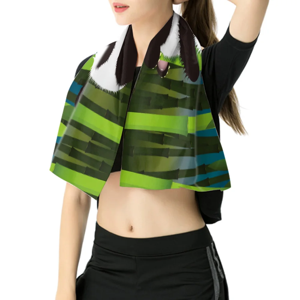 Милое зеленое бамбуковое банное полотенце с изображением животных панды пляжное