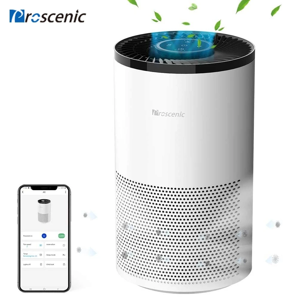 

[EU stock] Portable Desk Air purifier for car whole house Proscenic A8 Smart WiFi H13 True HEPA Filter Air Cleaner car air clean