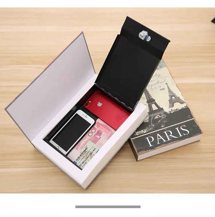 Livro Estilo Hidden Safe Box Senha Simulação Fechadura com Chave Combinada Caixa Secreta Casa Carro Dinheiro Jóias Cofres Telefônicos Viagem 14 Fechadura com Chave Combinada, Caixa Secreta, Casa,
