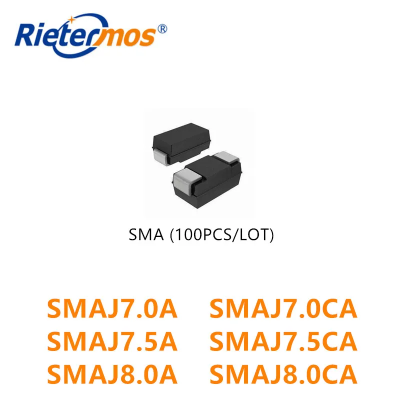100 шт. SMAJ7.0 SMAJ7.0A SMAJ7.0CA SMAJ7.5 SMAJ7.5A SMAJ7.5CA SMAJ8.0 SMAJ8.0A SMAJ8.0CA SMA Высокое качество|sma|sma sma |