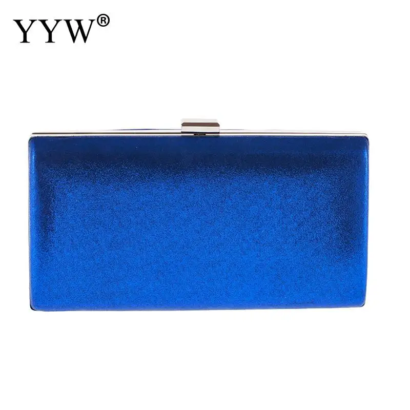 blue YYW Фиолетовый клатч женская Дамская сумочка для вечеринок элегантный свадебный кошелек с цепочкой клатч женские вечерние женские кожаные сумки femme - Цвет: blue
