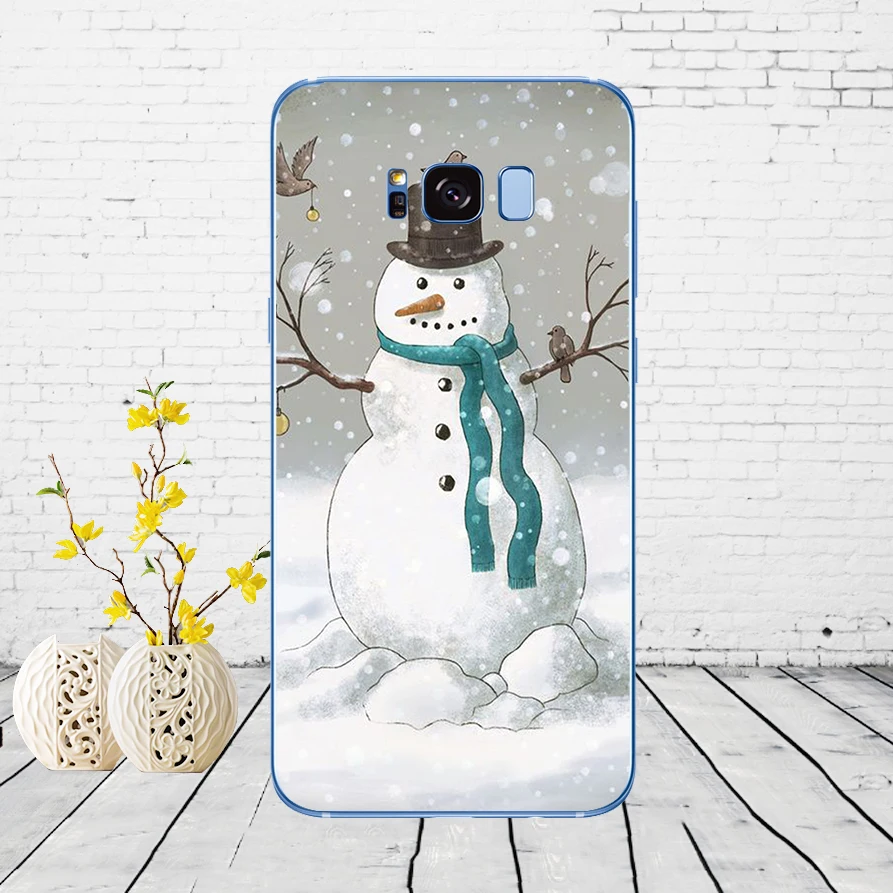 307DD с Новым годом Рождеством снеговик мягкий силиконовый чехол для Samsung Galaxy S6 S7