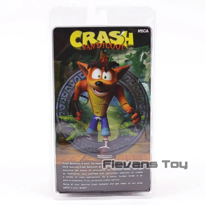 NECA Crash Bandicoot с реактивной доской ПВХ фигурка Коллекционная модель игрушки