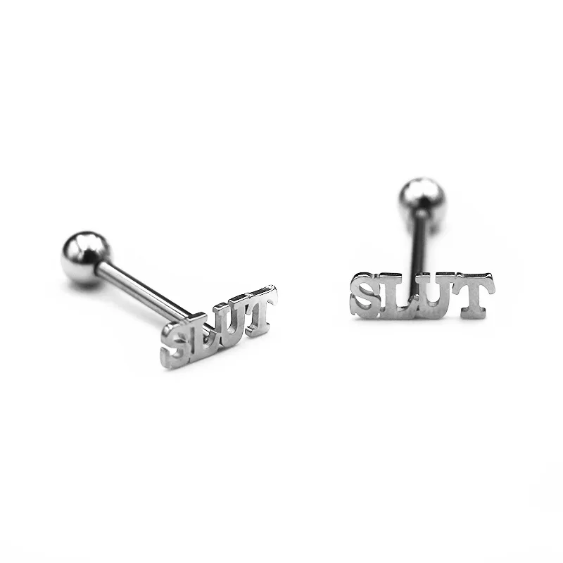 Из нержавеющей стали медвежьи имгае язык пирсинг сердечный ювелирные изделия