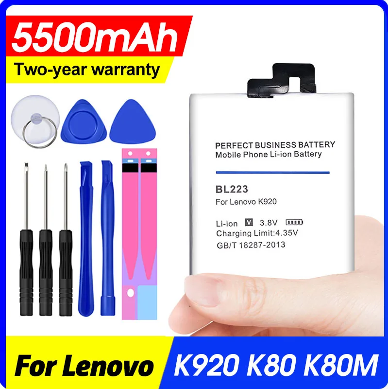 Аккумулятор BL223 5500 мАч BL 223 для Lenovo Vibe Z2 Pro K920 K80 K80M K7|Аккумуляторы мобильных