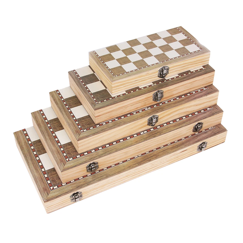 

3 In 1 Foldable Wooden Chess Board Set Travel Games Chess Backgammon Checkers Toy Chessmen Entertainment Game Board Toys Gift