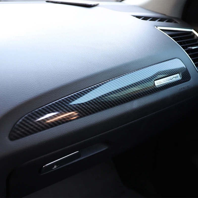 

Carbon Fiber Color Styling Copilot Dashboard Panel Decoration Cover Trim For Audi Q5 2010-2017 Interior Automotive Accessories