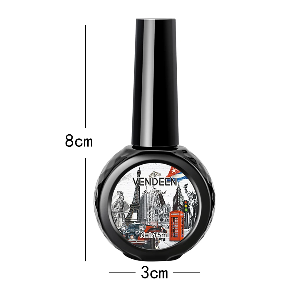 

Vendeeni 6 Bottle/Set Gel Nail Polish Set UV Soak Off Gel Varnish 6 Colors Glitter Sequins Cat Eye Gel Polish Lacquer Kits 15ML